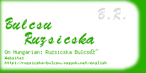 bulcsu ruzsicska business card